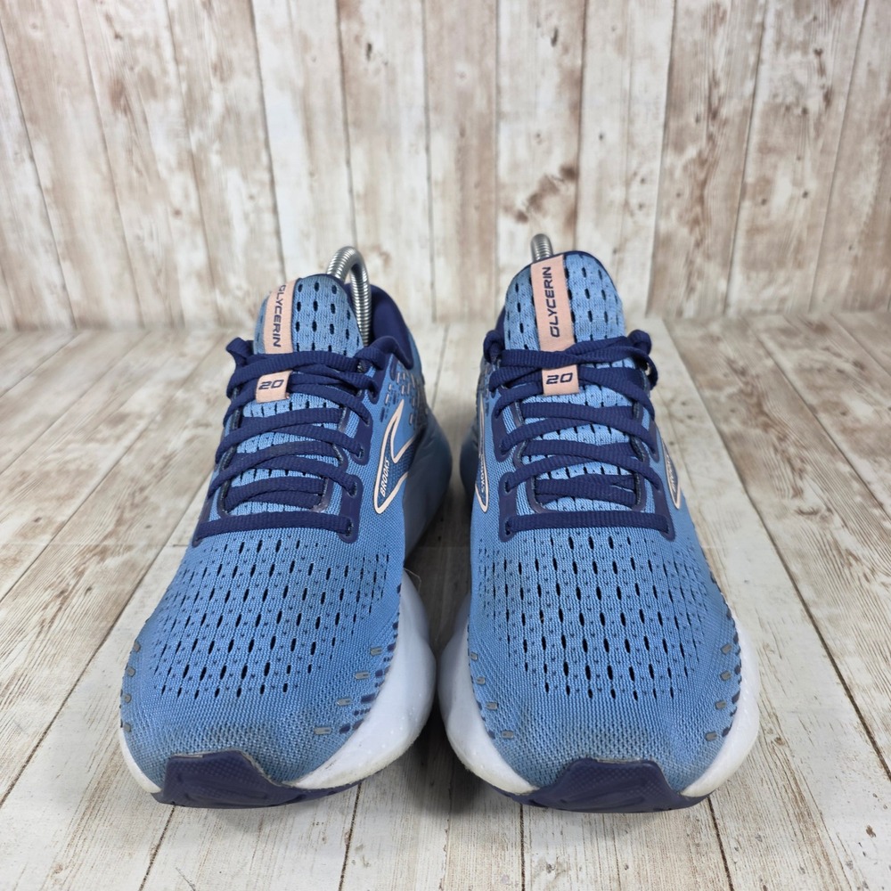 Brooks Glycerin 20 Running Shoes Cushioned Athletic Sneakers Blue Women's 8.5 - Picture 4 of 8